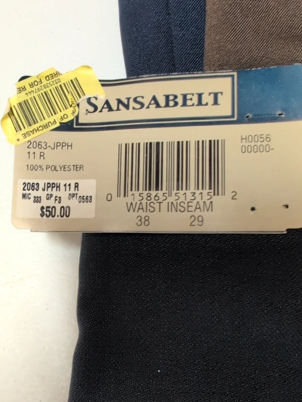 Lot Of 5 Sansabelt (38/29) Classic Dress Pants -2-Navy, khaki, Brown,Grey..(97)